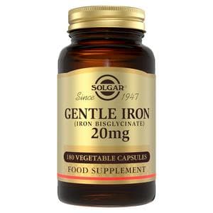 Solgar Gentle Iron Bisglycinate Non Constipating Vegetable Capsules x90 20mg