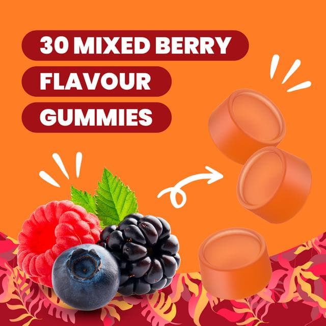 Haliborange Iron+ Energy Support One a Day Mixed Berry Flavour Gummies x30 - gallery image 3