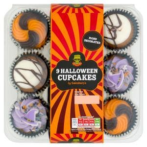 Sainsbury's 9 x Halloween Cupcakes 457g