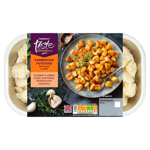 Sainsbury's Parmentier Potatoes Roasted with Garlic & Thyme, Taste the Difference 400g - gallery image 1