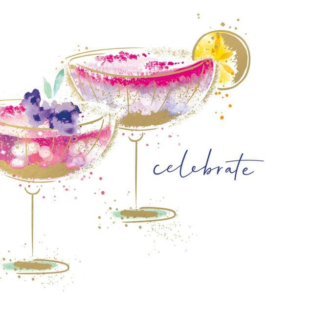 Camden Graphics Cocktail Glasses Celebrate Birthday Congratulation Camden Signature Design Greeting Card - gallery image 1