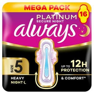 Always Platinum Secure Night Sanitary Towel x16