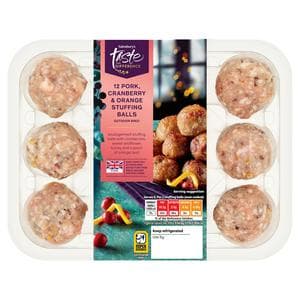 Sainsbury's 12 x Pork Cranberry & Orange Stuffing Balls, Taste the Difference 360g