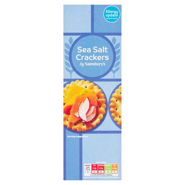 Sainsbury's Sea Salt Crackers 185g - gallery image 1