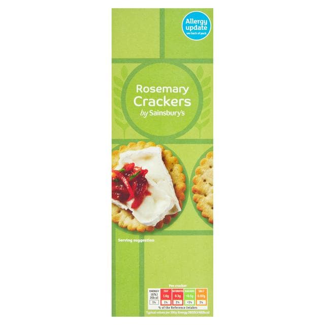 Sainsbury's Rosemary Crackers 185g - gallery image 1