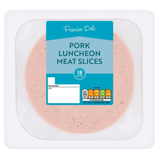 Premier Deli 18 x Pork Luncheon Meat Slices 250g - gallery image 1