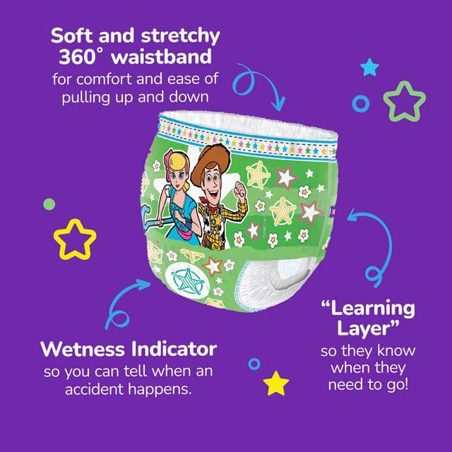 Huggies Pull Ups Day Time Pants for Boys & Girls, Size 7, 17kg+ x18 - gallery image 4