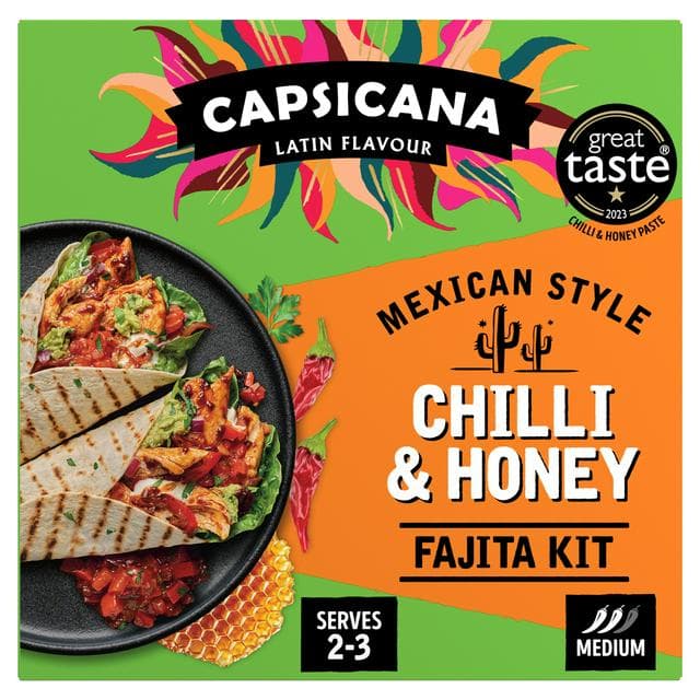 Capsicana Latin Flavour Mexican Chilli & Honey Fajita Kit 335g - gallery image 1