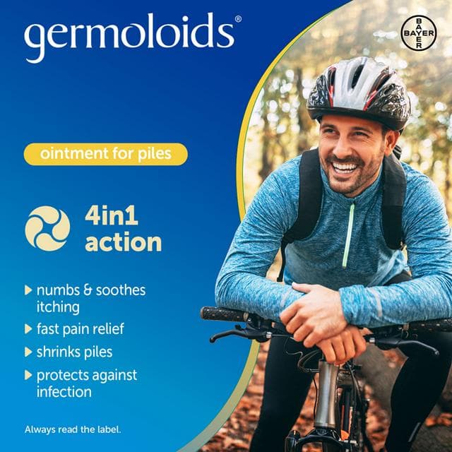 Germoloids Triple Action Haemorrhoids Piles Ointment 55ml - gallery image 2