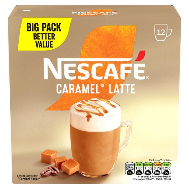 Nescafé Caramel Latte Instant Coffee Sachets 12x17g - gallery image 6