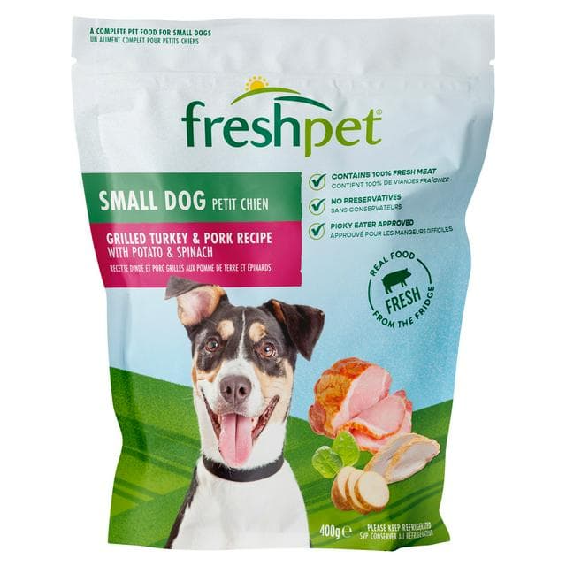 Freshpet Small Dog Grilled Turkey & Pork Recipe with Potato & Spinach 400g - gallery image 1