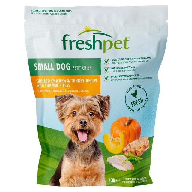 Freshpet Small Dogs Petit Chien Grilled Chicken & Turkey Recipe with Pumpkin & Peas 400g - gallery image 1