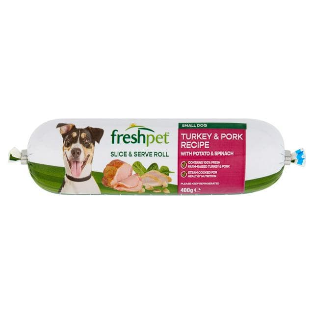 Freshpet Small Dog Turkey & Pork Recipe with Potato & Spinach 400g - gallery image 1