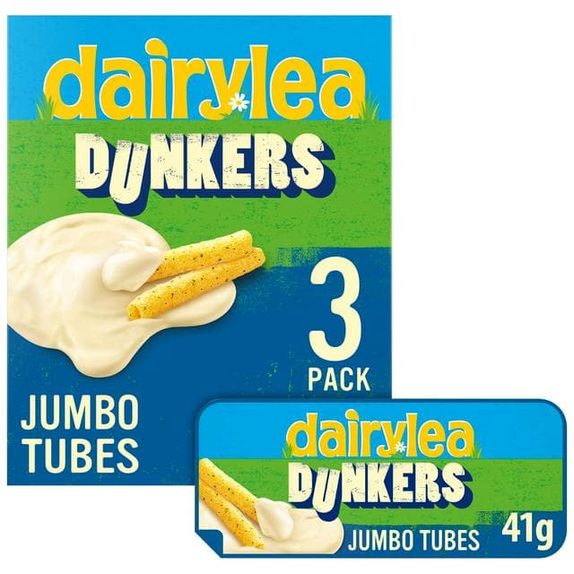 Dairylea Dunkers 3 x 41g Jumbo Tubes Multipack Cheese Snacks - gallery image 1