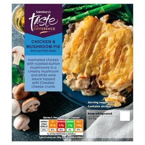 Sainsbury's Chicken & Mushroom Pie, Limited Edition, Taste the Difference 400g