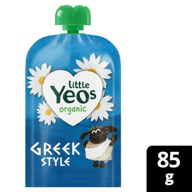 Yeo Valley Organic Little Yeos Natural Greek Style Kids Yogurt Pouch 85g - gallery image 1