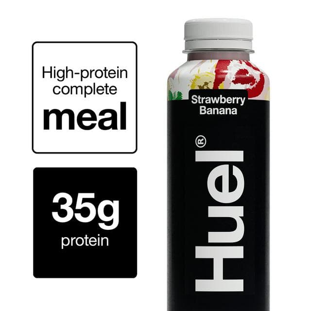 Huel 500ml Strawberry Banana Drink, Black Edition - gallery image 1