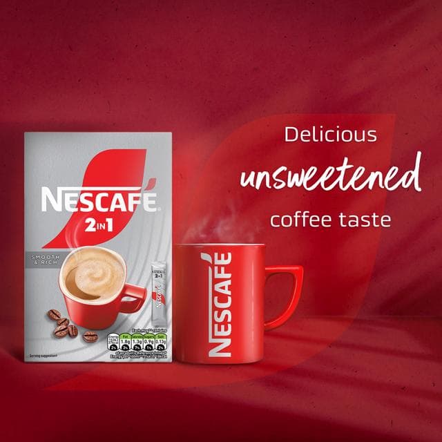 Nescafe Original 2 in 1 Instant Coffee Sachets 8x9g - gallery image 3