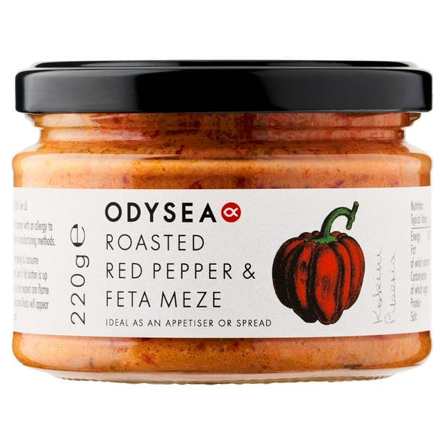 Odysea Roasted Red Pepper & Feta Meze 220g - gallery image 1