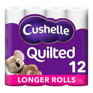 Cushelle Quilted Toilet Rolls 50% More Sheets x12