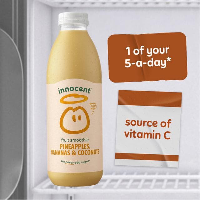 Innocent 250ml Pineapples, Bananas & Coconuts Smoothie - gallery image 3