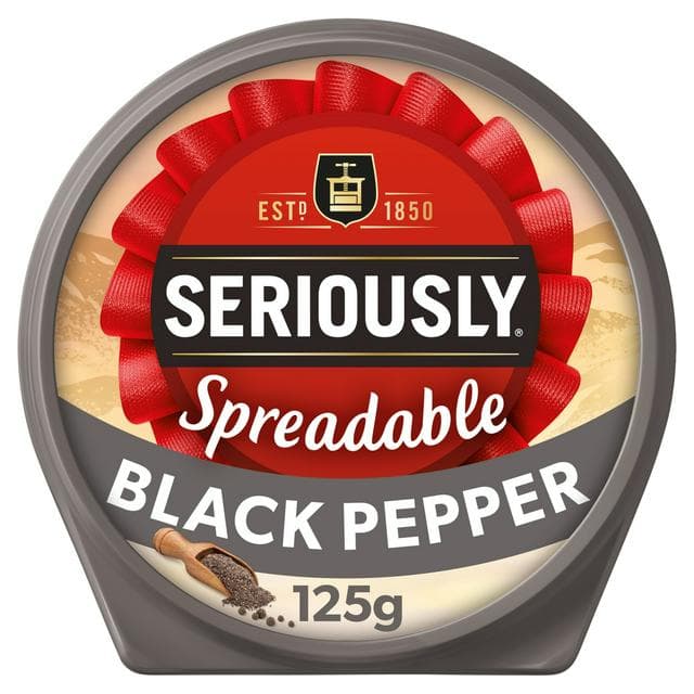 Seriously Spreadable Black Pepper Cheese Spread 125g - gallery image 1