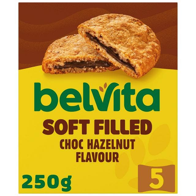 Belvita Soft Bakes 5 x 50g Chocolate Hazelnut Flavour Cereal Multipack Snack Bars - gallery image 1