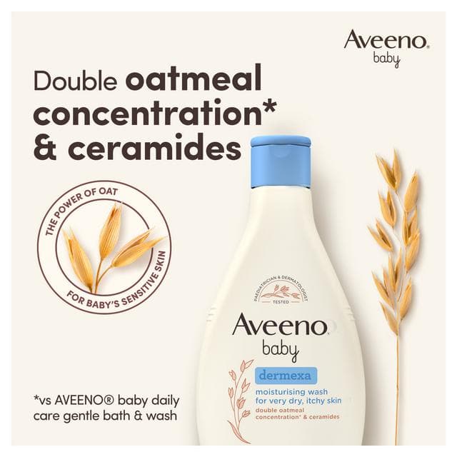 Aveeno Baby Dermexa Moisturising Baby Wash For Dry & Itchy Skin 250ml - gallery image 2