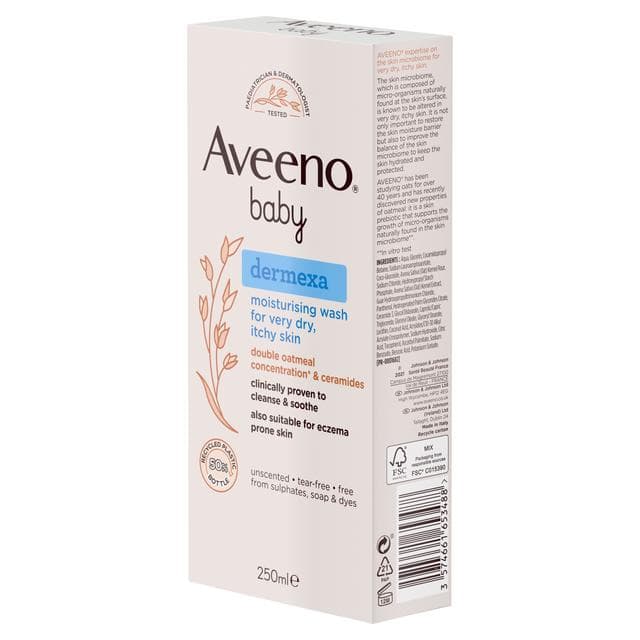 Aveeno Baby Dermexa Moisturising Baby Wash For Dry & Itchy Skin 250ml - gallery image 6