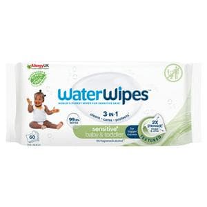 WaterWipes Sensitive 60 x Baby & Toddler Biodegradable Wipes