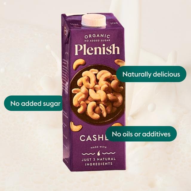 Plenish 1L Long Life Dairy Free Organic Cashew Drink - gallery image 3