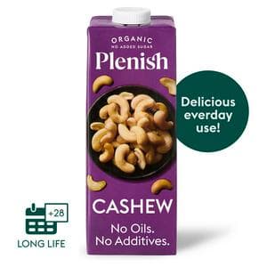 Plenish 1L Long Life Dairy Free Organic Cashew Drink