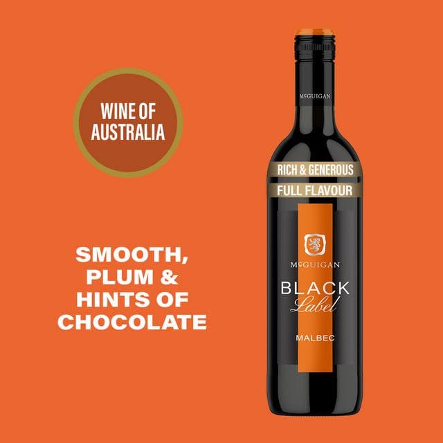 McGuigan Black Label Malbec Australian Red Wine 75cl - gallery image 2