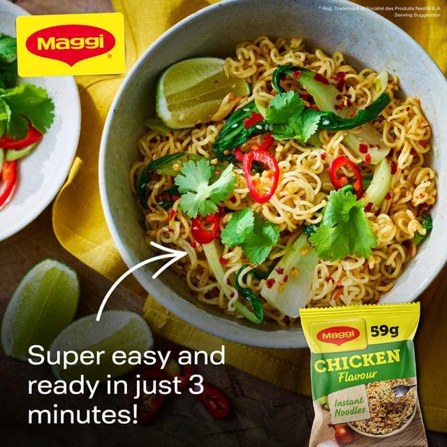 Maggi 3 Minute Instant Noodles Chicken Flavour 4x59g - gallery image 2