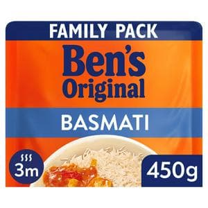 Bens Original Basmati Microwave Rice Family Pack 450g