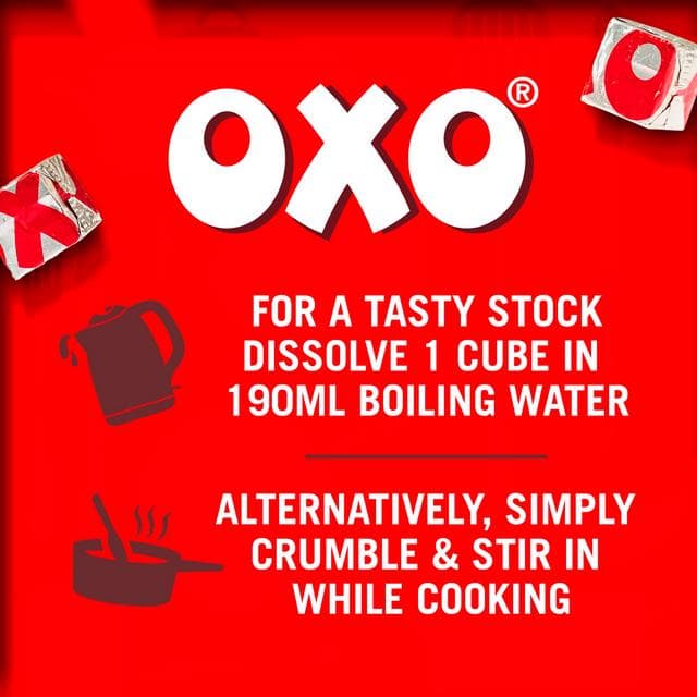 Oxo Reduced Salt Beef Stock Cubes x24 142g - gallery image 2