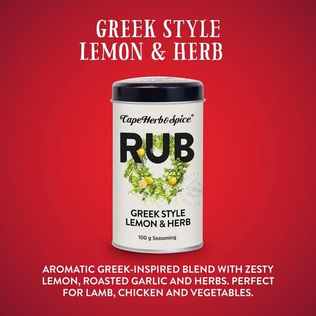 Cape Herb & Spice Rub Greek Style Lemon & Herb Seasoning 100g - gallery image 2