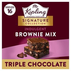 Mr Kipling Signature 379g Baking Triple Chocolate Brownie Cake Mix