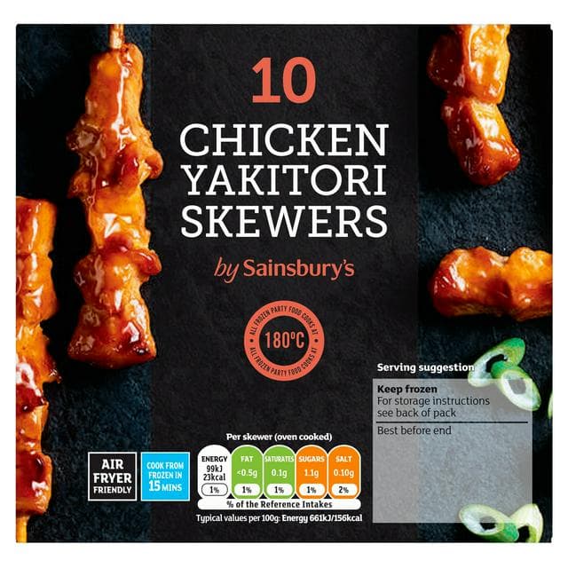 Sainsbury's Chicken Yakitori Skewers x10 180g - gallery image 1