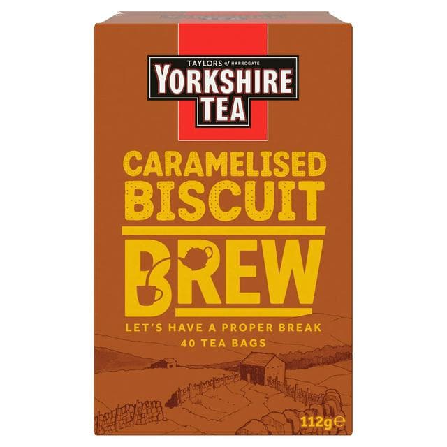 Yorkshire Tea Caramelised Biscuit Brew 40 Tea Bags 112g - gallery image 1
