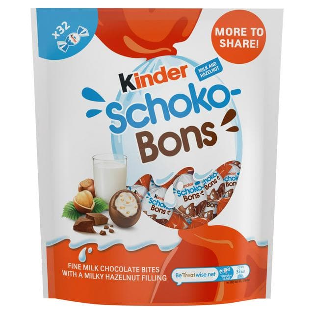 Kinder Milk Chocolate & Hazelnut Schoko Bons 200g - gallery image 1