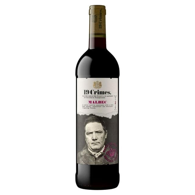 19 Crimes Malbec Red Wine 75cl - gallery image 1