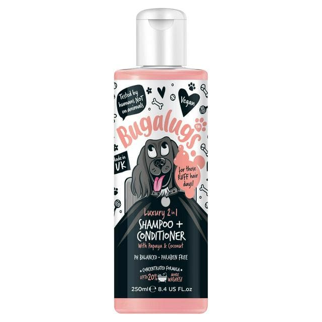 Bugalugs Luxury 2 In 1 Shampoo + Conditioner with Papaya & Coconut 250ml - gallery image 1
