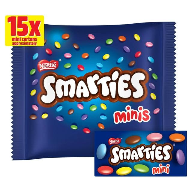 Smarties 15 x Mini Cartons Multipack Chocolate 216g - gallery image 1
