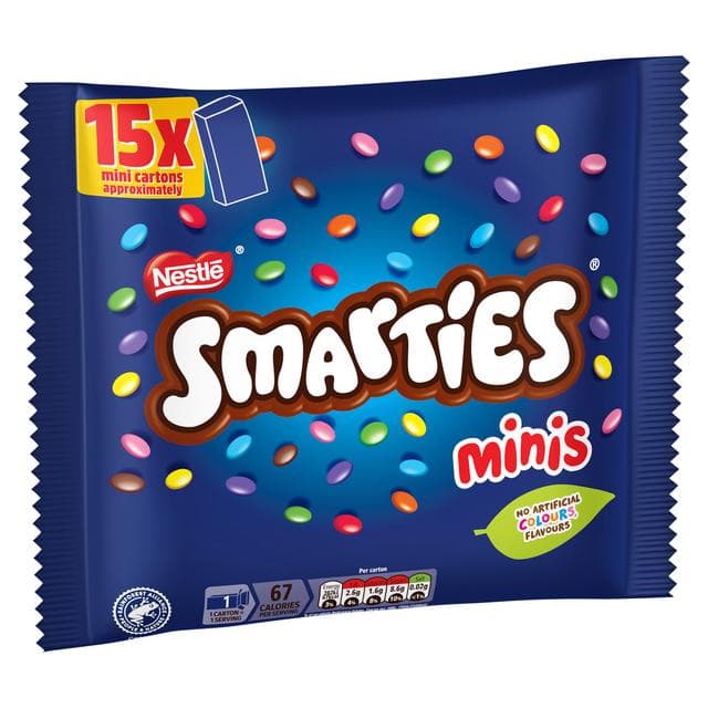 Smarties 15 x Mini Cartons Multipack Chocolate 216g - gallery image 2