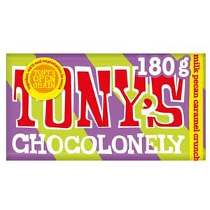 Tony's Chocolonely Milk Chocolate with Pecan Caramel & Biscuit Pieces 180g