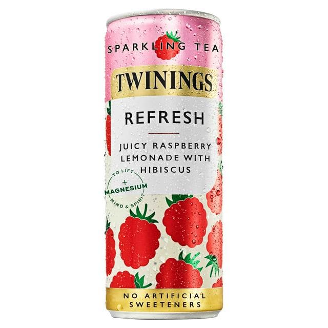 Twinings 250ml Refresh Juicy Raspberry Lemonade with Hibiscus Sparkling Tea - gallery image 1