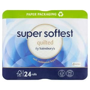 Sainsbury's Super Soft Quilted Toilet Tissue x24
