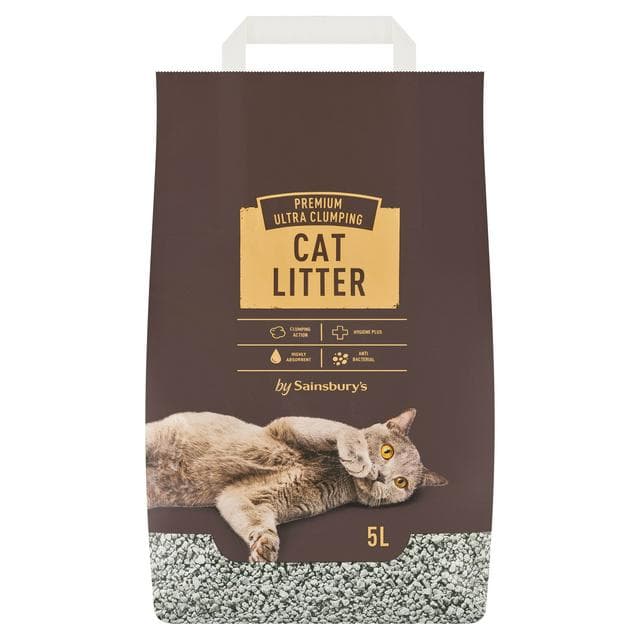 Sainsbury's Prem Ultra Clump Anti Bacterial Cat Litter 5L - gallery image 1