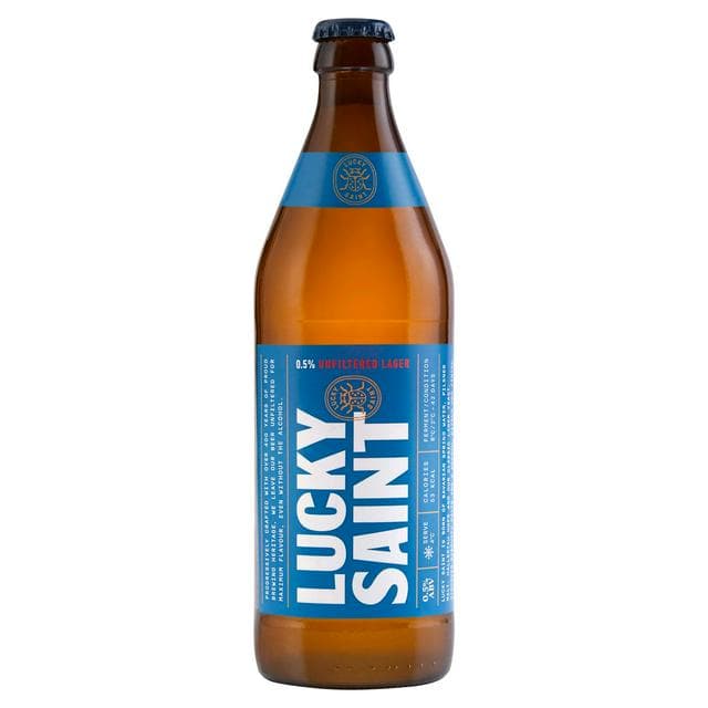Lucky Saint 0.5% Low Alcohol Unfiltered Lager 500ml - gallery image 1